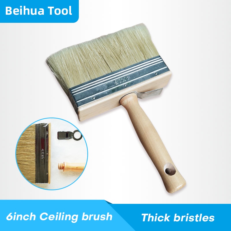 √6inch Ceiling Paint Brush Thickness Pure Bristles Brushes Wall
