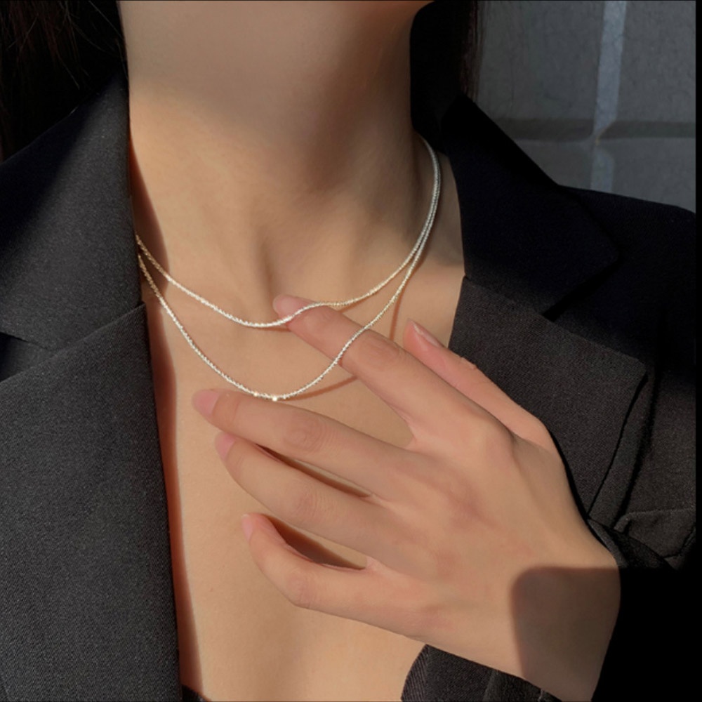 EASY ZHOU Water Wave Chain Necklace For Female Bohemia Silver Color Women's  Choker Neck Chains Jewelry Gifts Wholesale KAN234