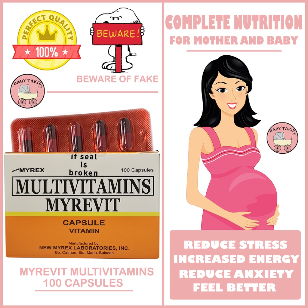 Pregnancy Essentials Multivitamins 100s Stress Reliever Myrevit Multivitamins Enervon Generic 0282