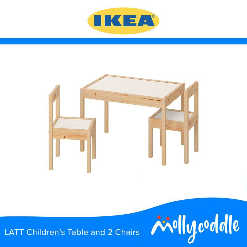 Ikea Latt Children Wooden Table 2 Chairs Shopee Philippines