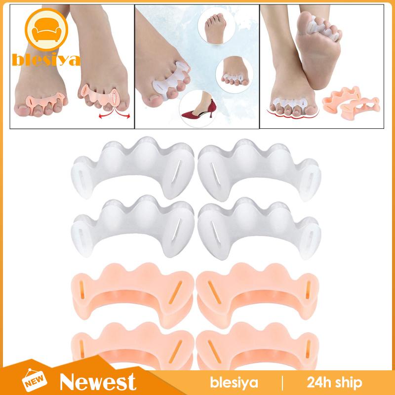 2 Pairs Bunion Corrector Toes Separators Manicure Dividers Fixed White