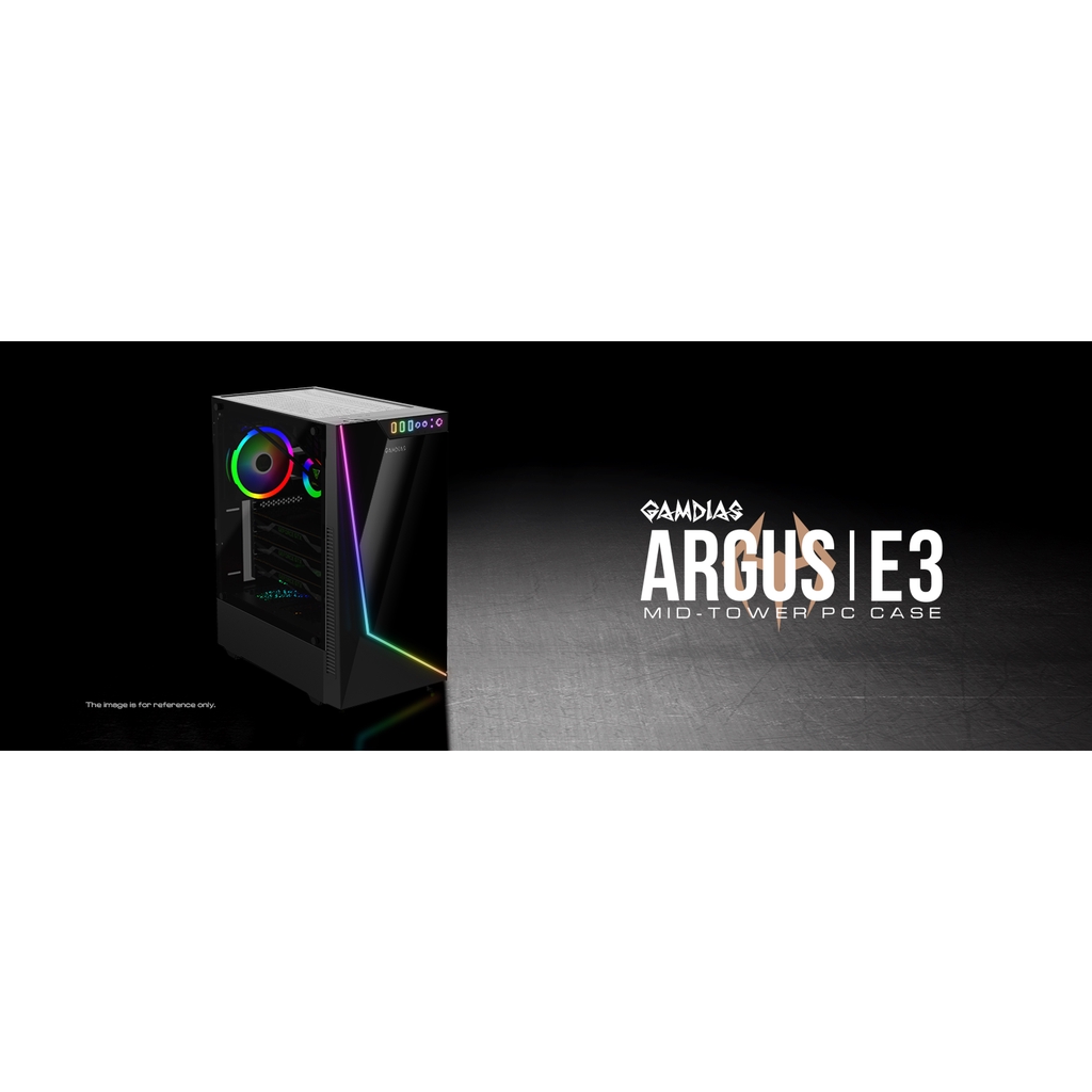 GAMDIAS ARGUS E3 RGB DESKTOP CASING (MID-TOWER PC CASE) | Shopee ...