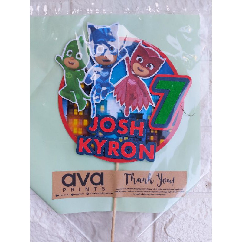 Customized PJ Mask Cake Topper | Shopee Philippines