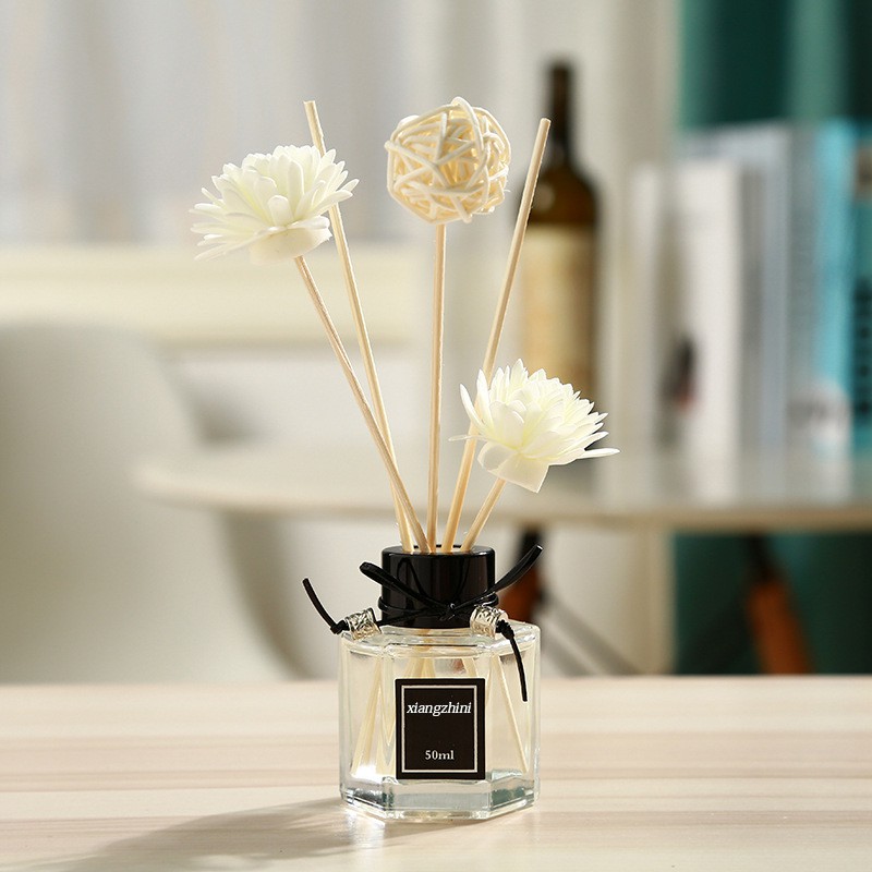 Reed Diffusers, Alcohol free, SGS inspected, Hexagon Transparent Bottle ...