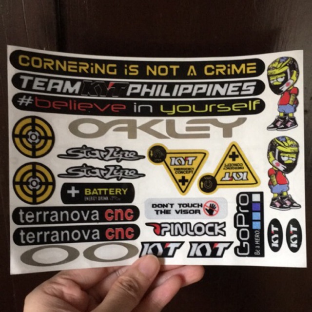 KYT Visor Decals 3M Bart Design | Shopee Philippines