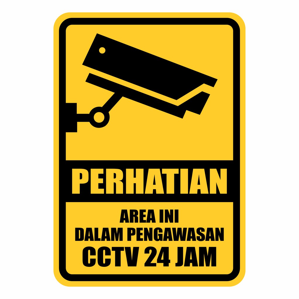Cctv Camera Board Sign 35cm x 50cm Aluminum Plate | Shopee Philippines