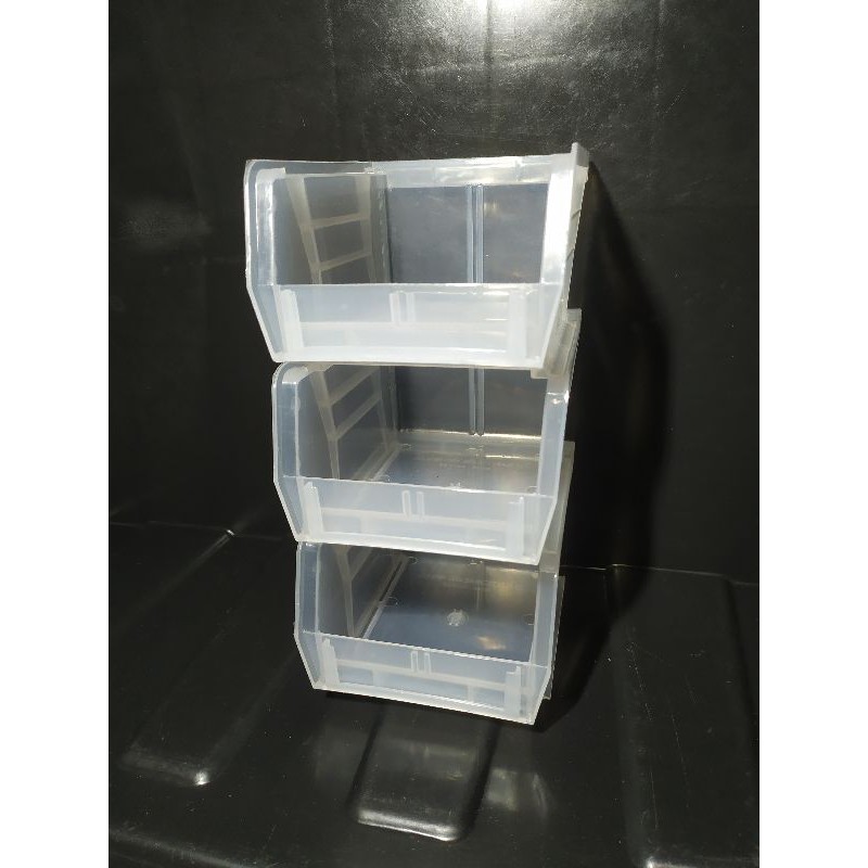 3J Plasticworld #710 Small Plastic Stackable Desk Bin Organizer ...