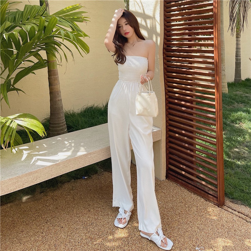 Plain cheap white jumpsuit