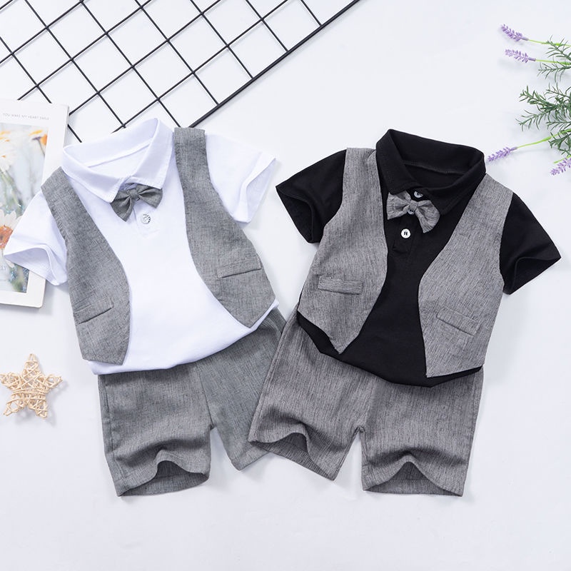 Baby Boy Short Sleeve Cotton Suit Set