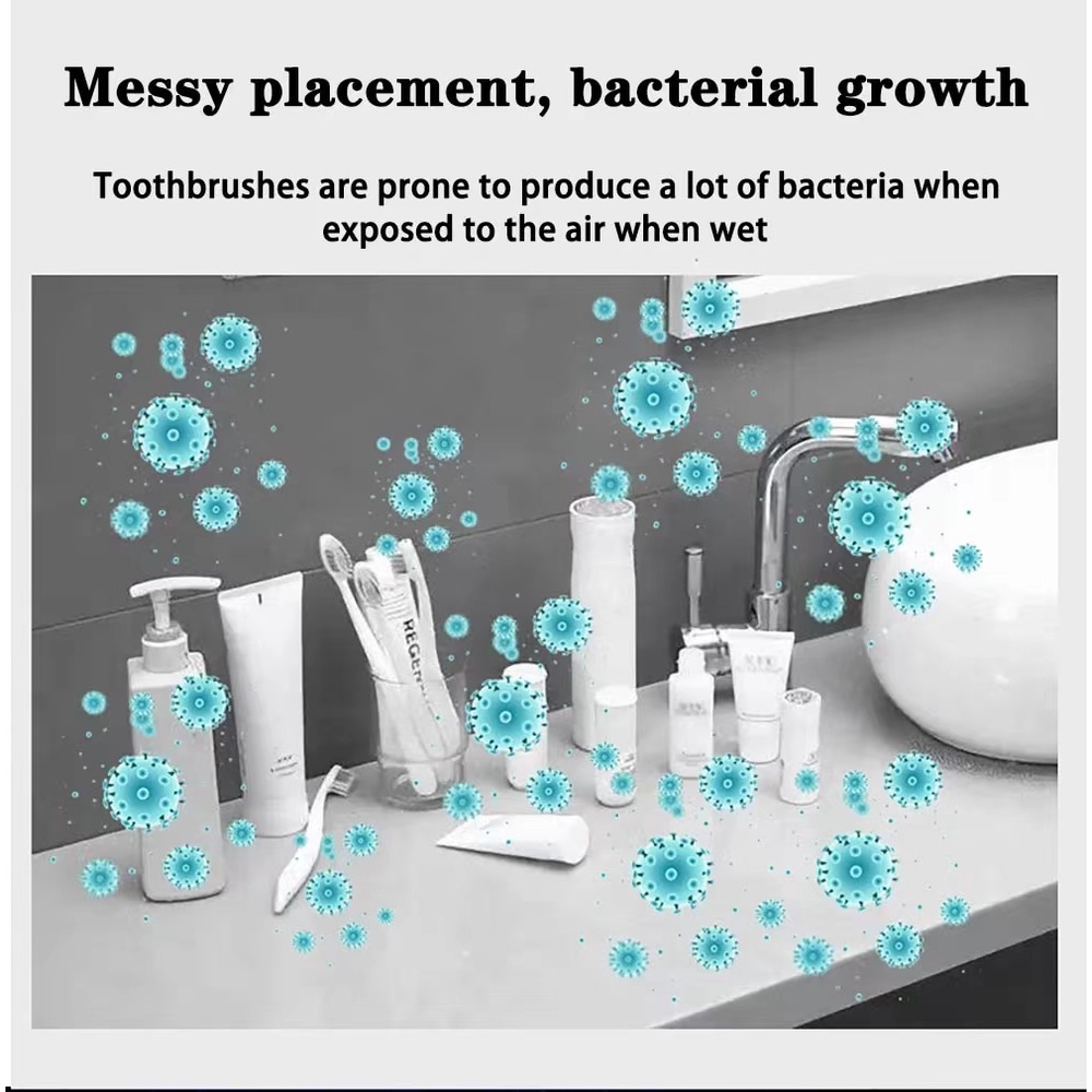 Disinfection Toothbrush Holder wall toothbrush organizer toothpaste ...