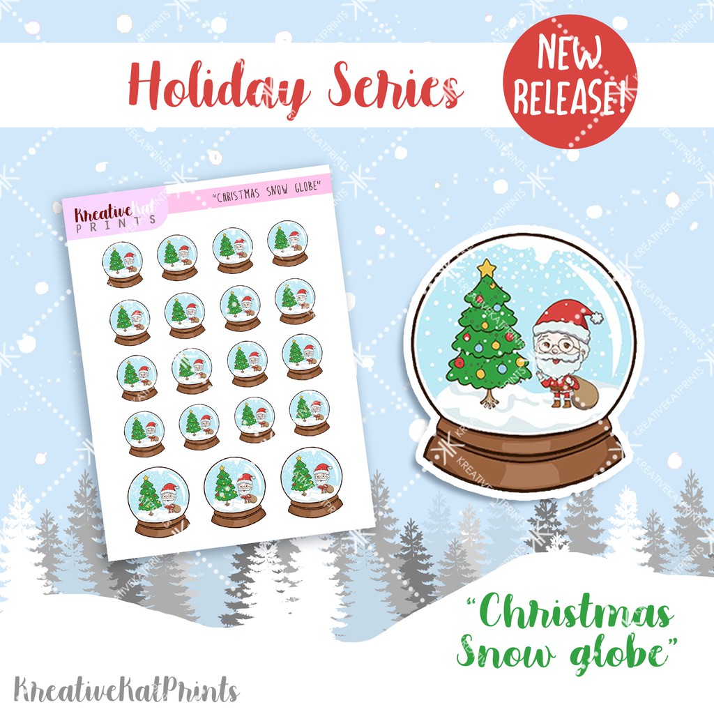 Planner Stickers - CHRISTMAS SNOW GLOBE | Shopee Philippines