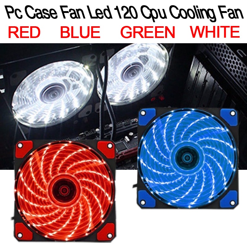 [Spot] pc case fan Led 120 Cpu cooling Fan 4pin molex Shopee Philippines
