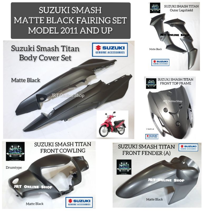 Suzuki Smash Matte Black Drumtype Fairing Set Model 2011 and up ...