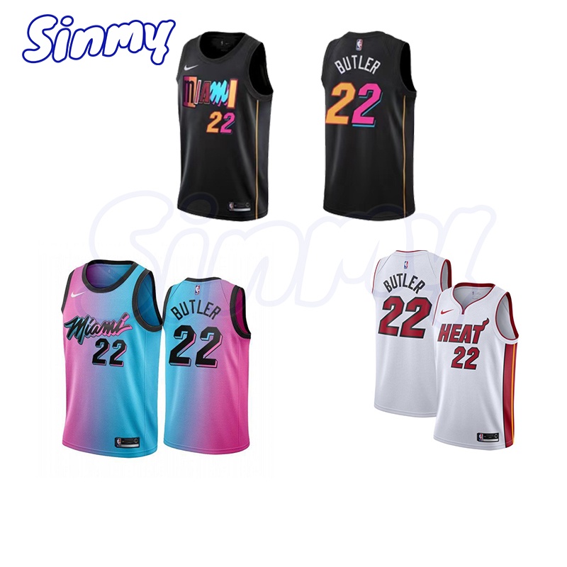 Jimmy Butler NBA Retro Basketball Jersey Miami Heat 22# | Shopee ...