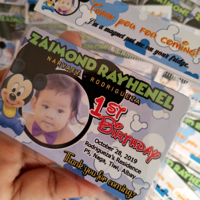 Personalized Ref with FREE wallet size invitation card Shopee Philippines