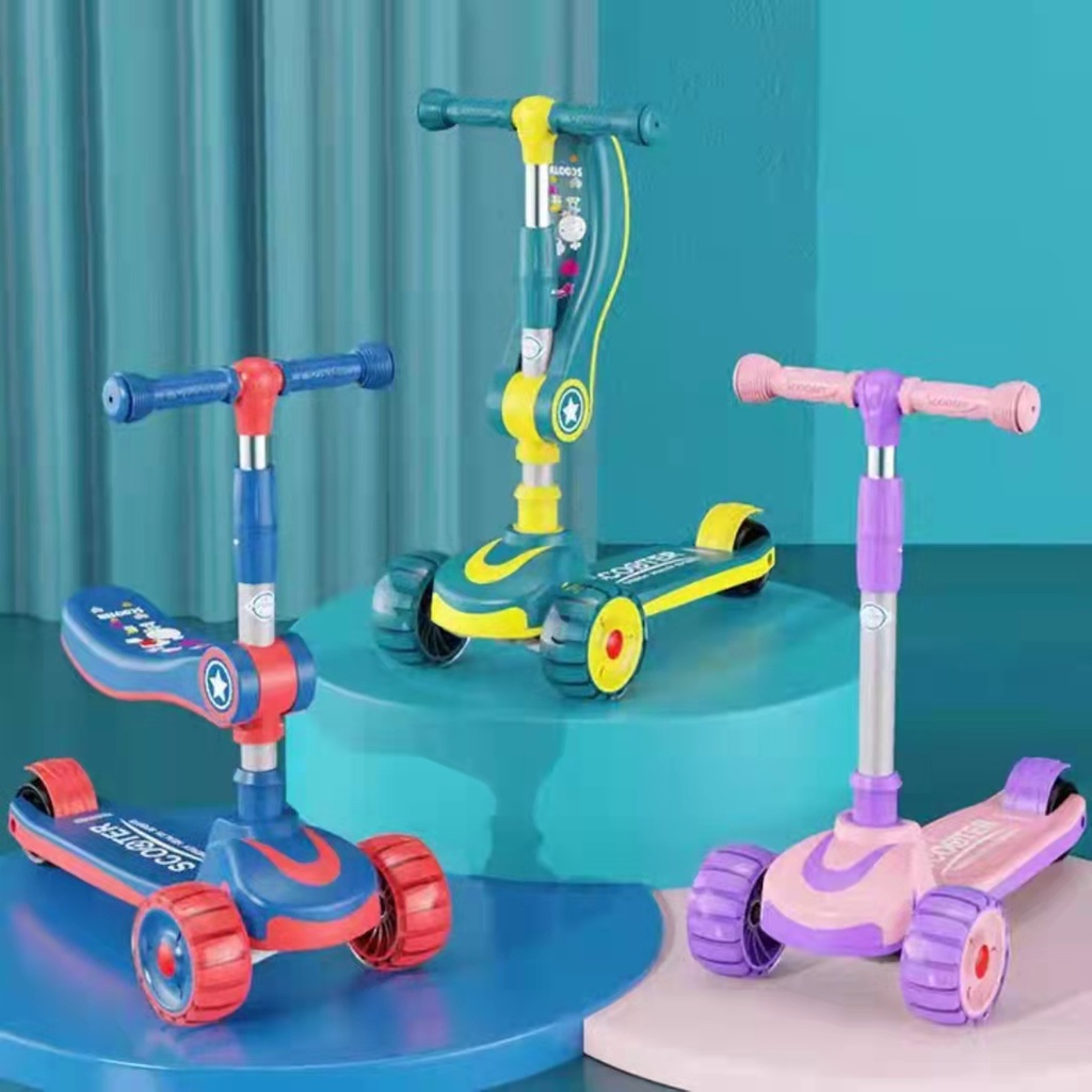 Children's Kick Scooter Folding Skateboard Kids Adjustable Height