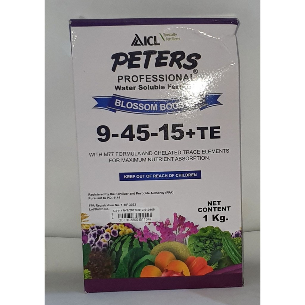 Peters Professional Water Soluble Fertilizer Bloom Booster Blossom 9-45 ...