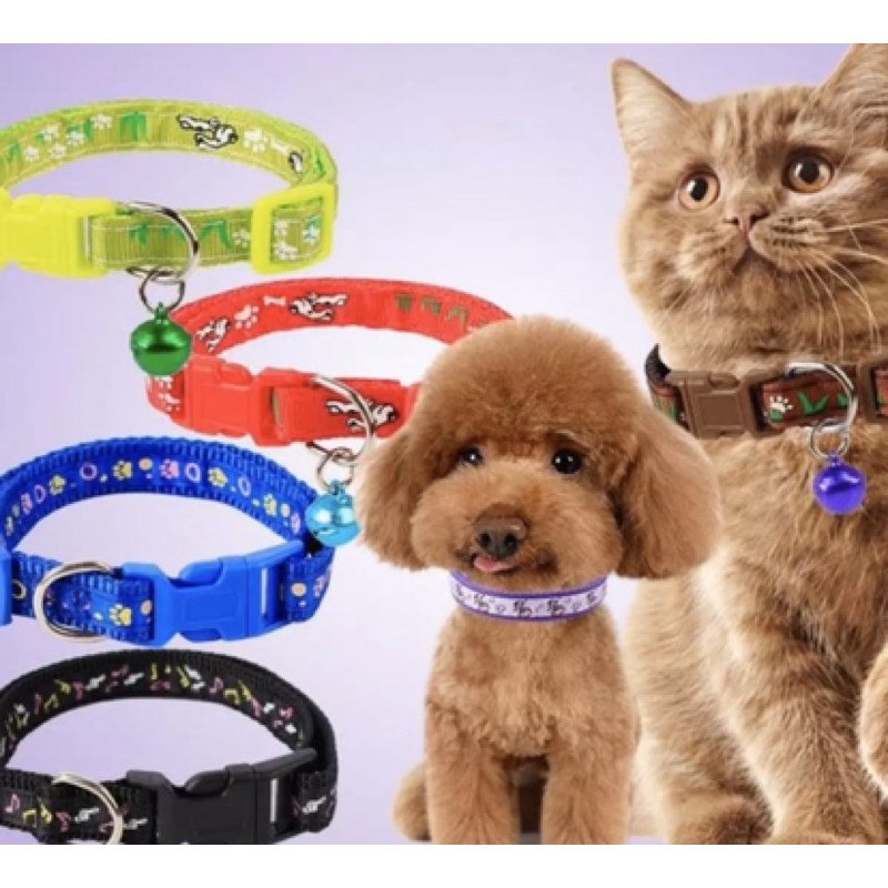 Pet Reflective Collar With Bell Safety Buckle Neck For Puppy Dog Cat