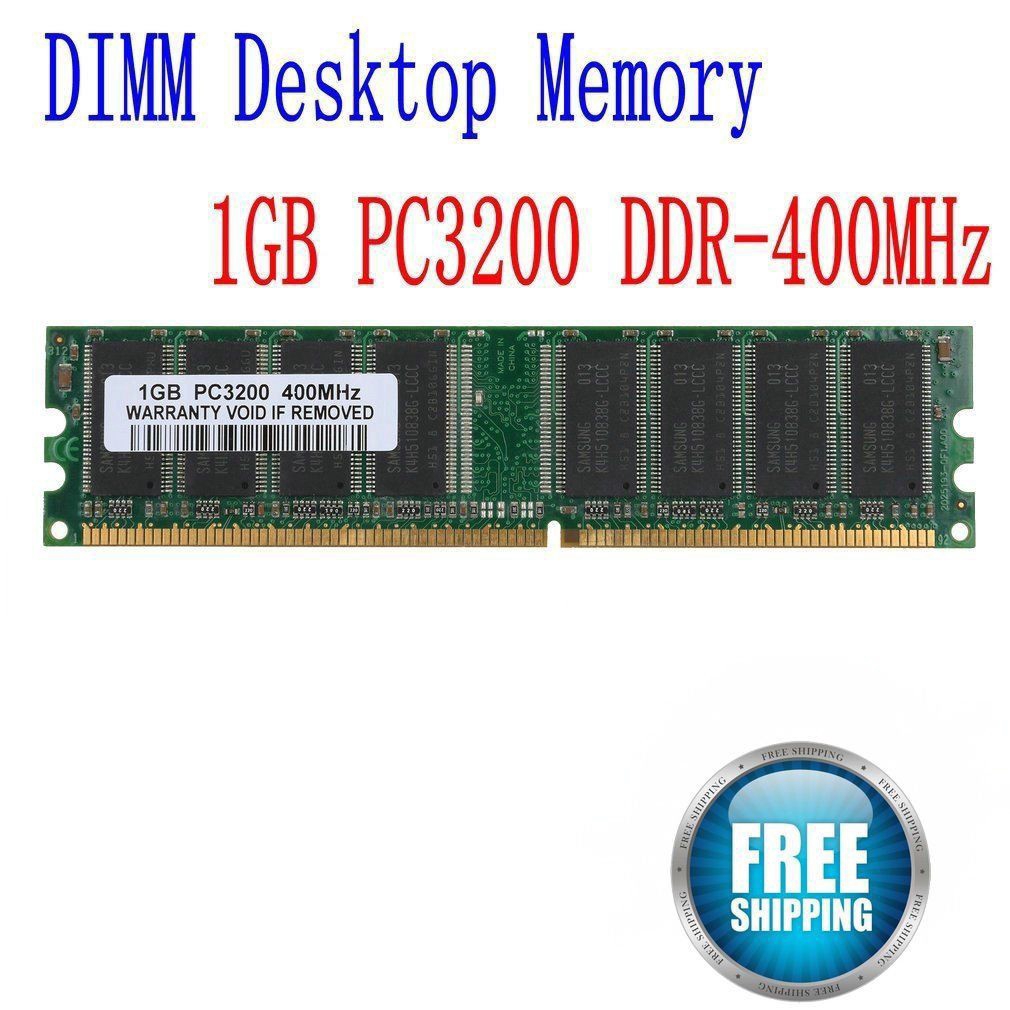 1GB DDR1 400MHz PC1-3200 184pin 2.5V Non-ECC Desktop Low-Density DIMM ...