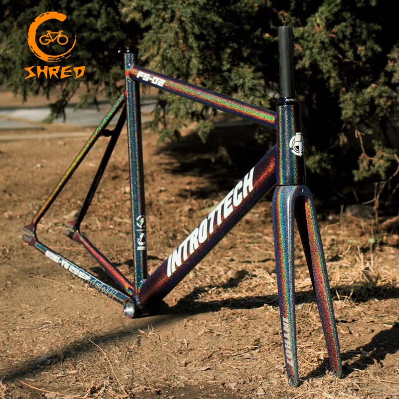 INTRO7 2022S 700c Aluminum Fixed Gear Frame with Carbon Fork 51cm 54cm