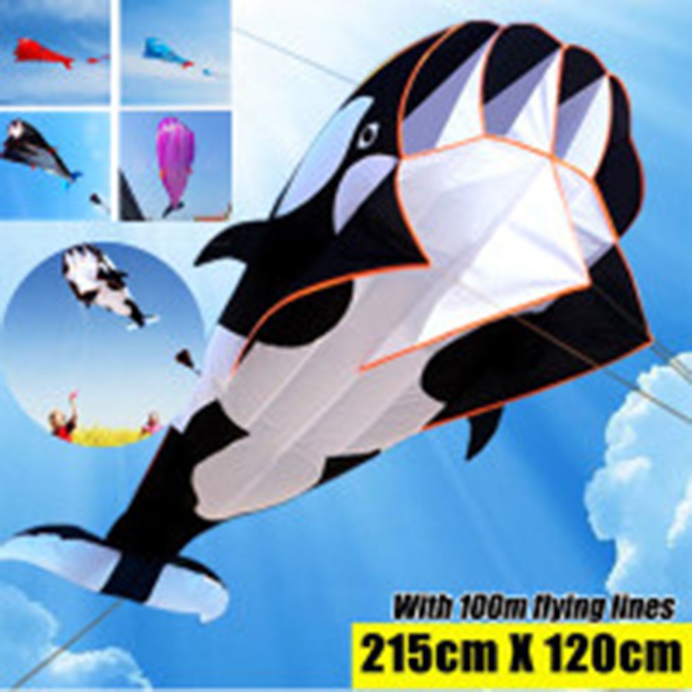 New 3D Huge Frameless Soft Parafoil Giant Killer Whale Kite With 30m