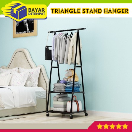 Triangle Stand Standing Hanger Iron Clothes Rack Doll Clothes Set ...