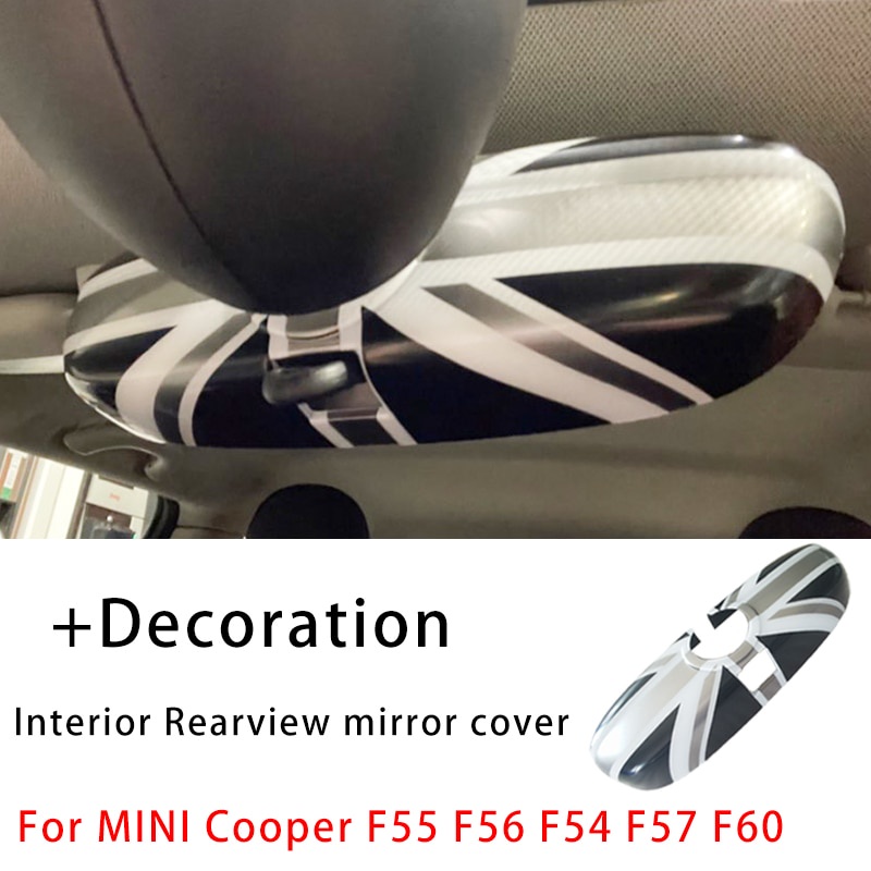 Union Jack Interior Rearview Mirror Cover Car Sticker For BMW MINI ...