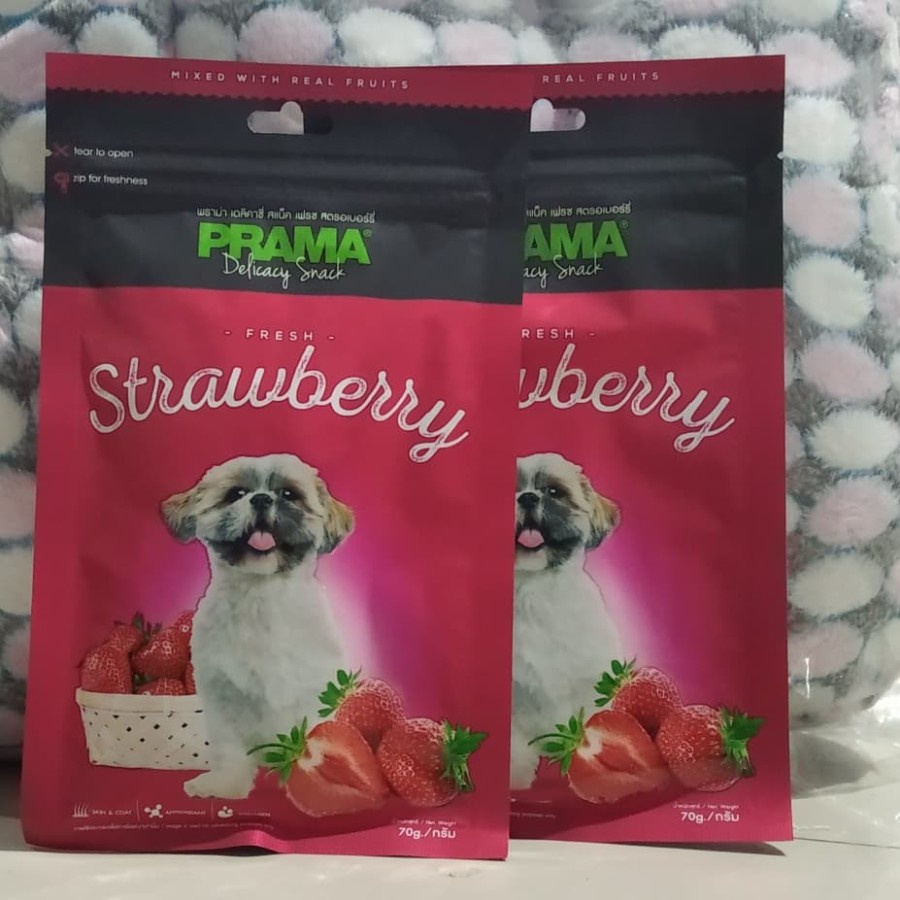 Prama DOG BITE SNACK Dog snack 70g Delicacy Snack 70g fresh strawberry ...