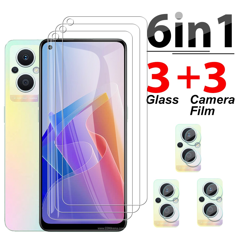 6in1 Full Cover Tempered Glass For Oppo Reno8 Lite Camera Screen Protector For Reno 8 Pro Plus 7873