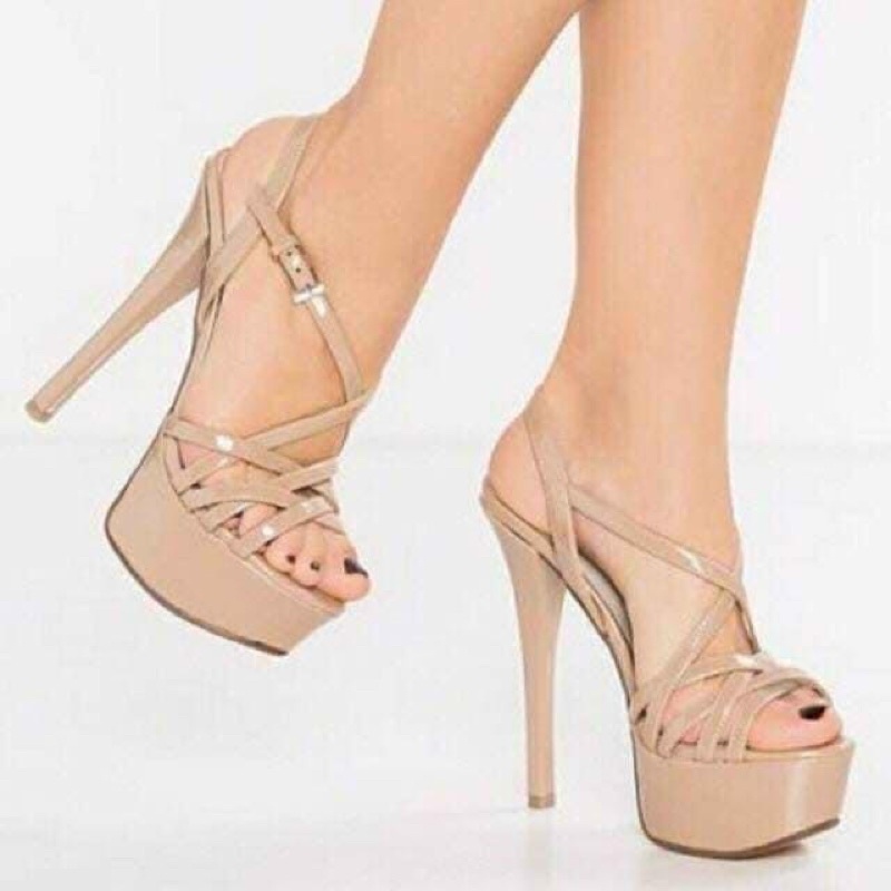 LOWEST PRICE ELEGANT COMFY PAGEANT PARTY HEELS NUDE COLOUR 5.5