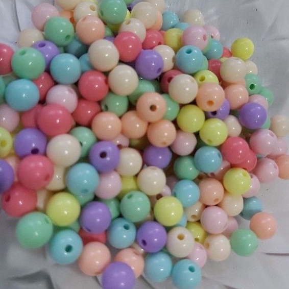 PLASTIC PASTEL BEADS (8MM) | Shopee Philippines