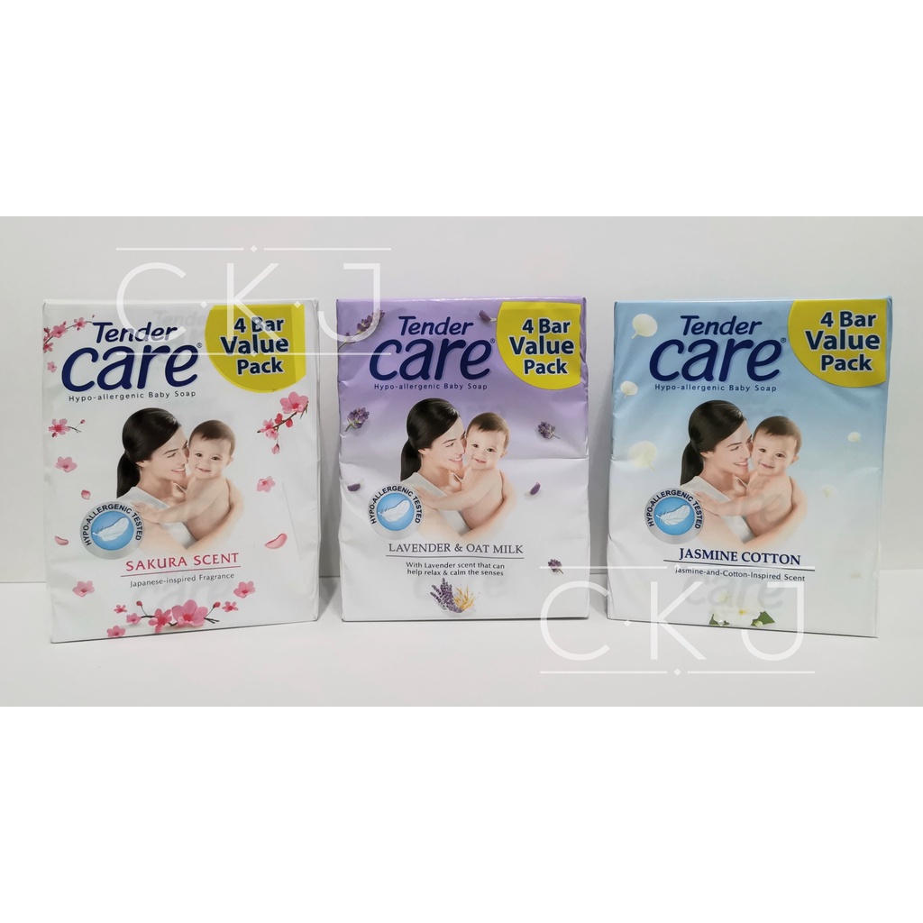 Tender Care Hypoallergenic Baby Soap 60g 4 Bar VALUE PACK Shopee