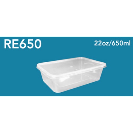 Plastic Microwaveable Container - Rectangular Container - RE 650 22 oz ...