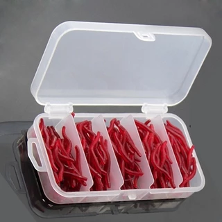 35mm Simulation Earthworm Soft Bait Red Worms Artificial Fishing