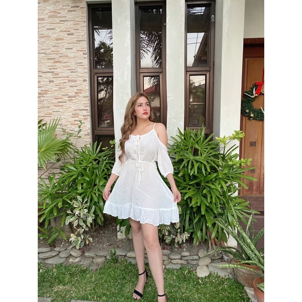 Off shoulder best sale dress shopee