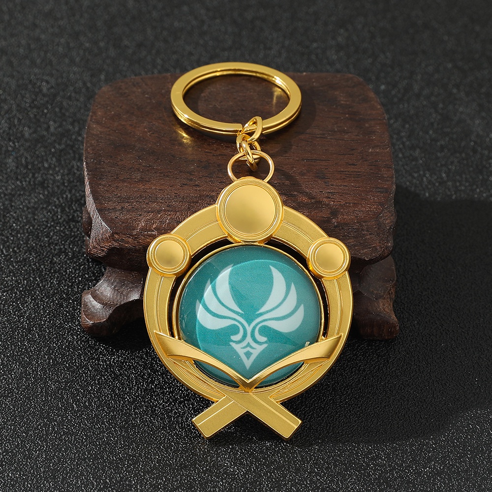 Anime Genshin Impact Keychain Element Vision God's Eye Mondstadt Liyue ...