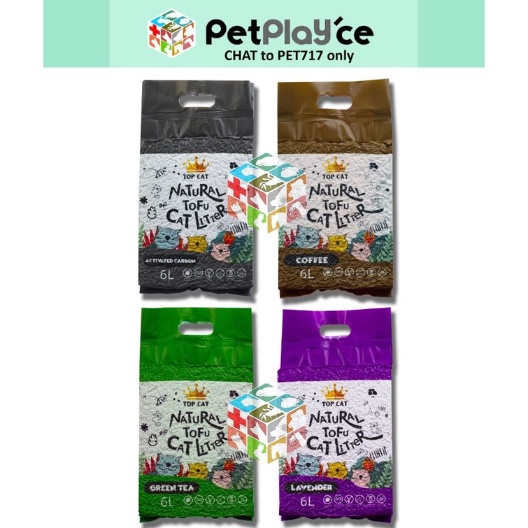 Top Cat TOFU Litter TopCat 6L Meowtech Ultra Premium Fine Clumping Cat ...