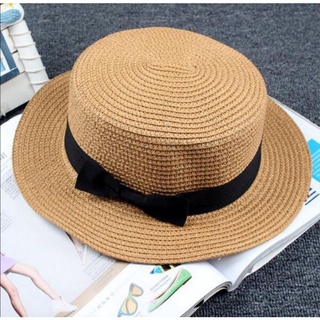 Bolero Hat - Straw Dipped Boater Shape Natural Unisex - Dallas Hats Color  Beige Size 6 7/8 US (55 CM)