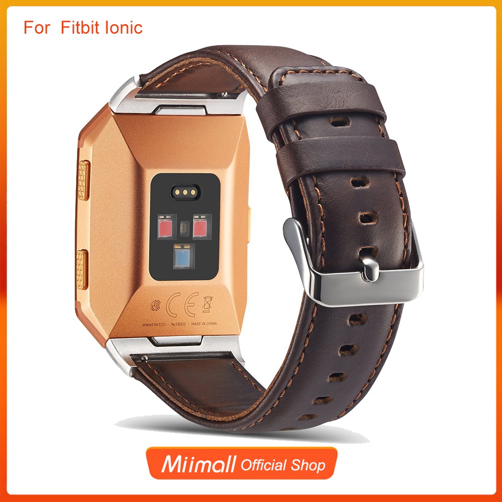 Fitbit ionic leather band best sale