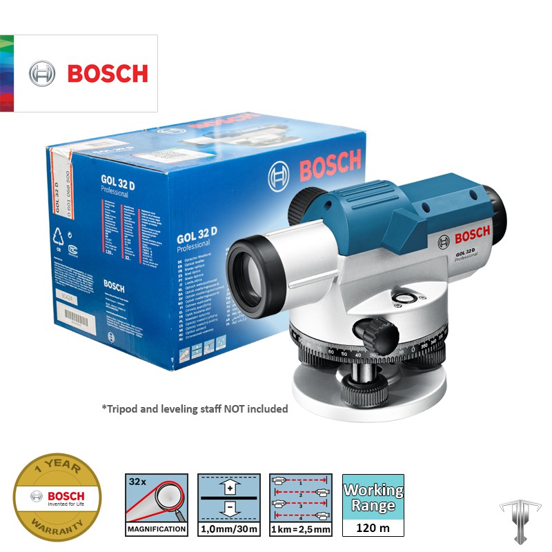 Bosch GOL 32 D Professional Optical Level with 32 x Magnification ...