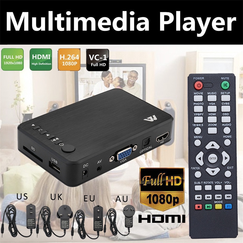 Media Player 1080 P TV BOX HDMI/VGA/AV USB SD HDD TV BOX | Shopee ...