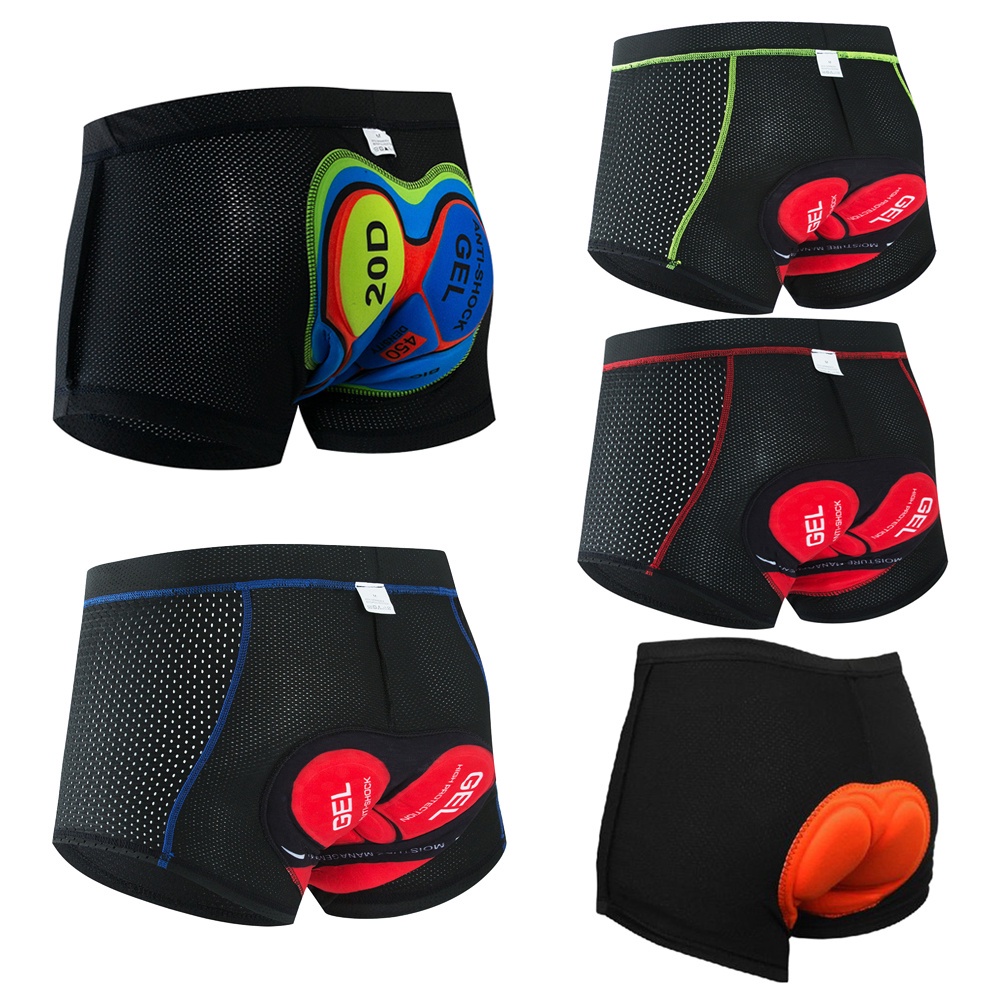 Cycling Shorts Mesh Men's Cycling Underwear 20D Gel Pad Shockproof ...