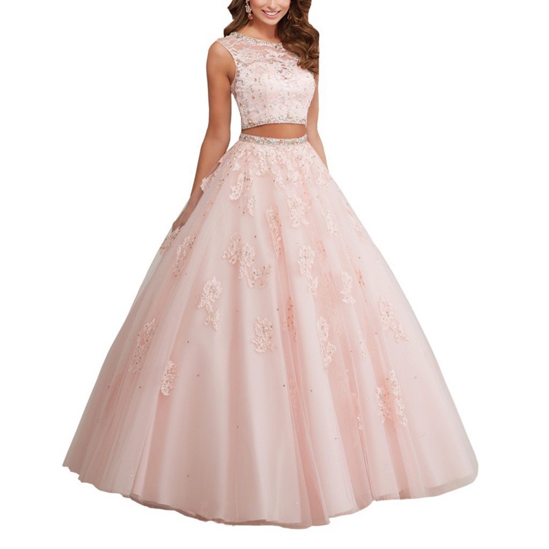 Women's Lace Quinceanera Dresses Ball Gown Sweetheart Quince Dresses with  Sleeves Sweet 15 Dresses