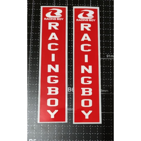 2 pcs racing boy front shock vinyl sticker waterproof laminated high ...