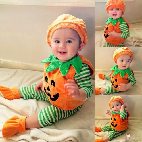 INNOCENCE-3PCS Cute Cosplay Halloween clothes Baby Kids Pumpkin Set ...