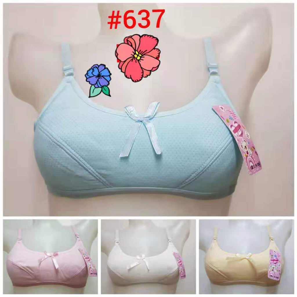WHOLESALE! 6pcs/pack Baby bra pure cotton plain