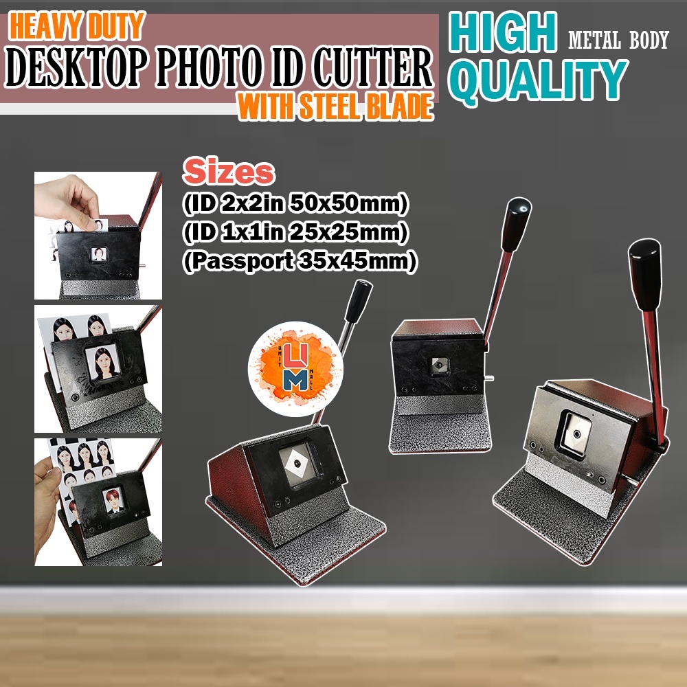 Die Photo ID Cutter Metal (1in x 1in | 2in x 2in) Size - Passport (35mm ...
