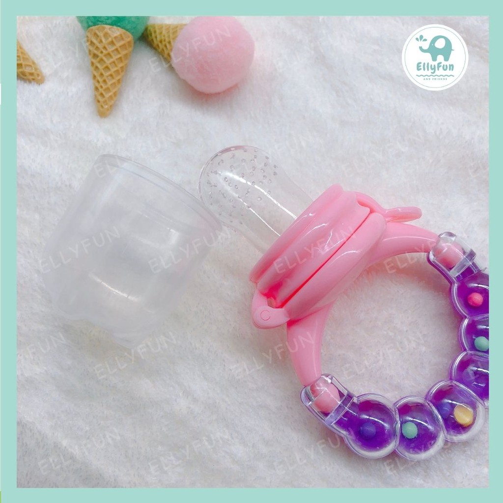 ELLYFUN Baby Rattle Pacifier Food Feeder Fruit and Complementary ...