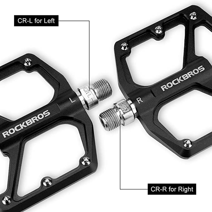 Rockbros Mountain Bike Pedals MTB Bicycle Flat Aluminum 9 16 Sealed Bearing Lightweight Platform For Road BMX Shopee Philippines