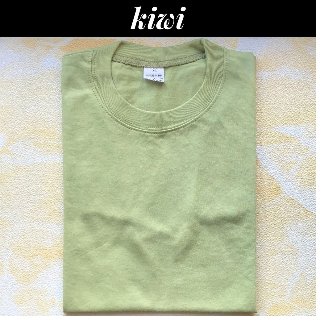 SOFTEX Plain Round Neck Shirt green kiwi fresh yellow gold apple ...